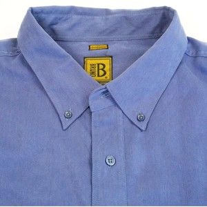 Bruno Adult 4X / Big  Blue Long Sleeve Men's Shirt Tall Sueded Microfiber